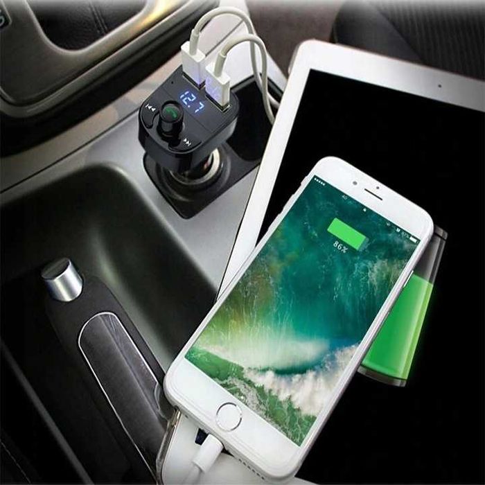 Transmiter samochodowy ładowarka 2xusb Bluetooth do samochodu
