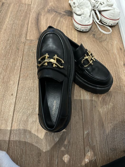 Mokasyny czarne Deezee r.38