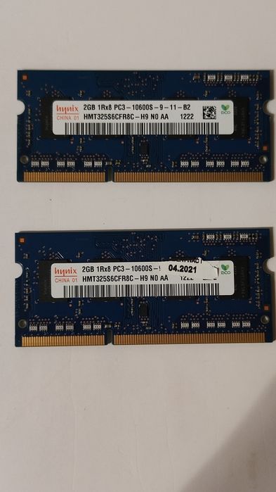 Pamięc hynix  DDR3 4x 2GB do laptopa