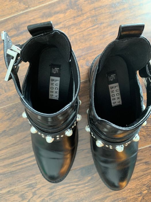Buty botki czarne damskie 36