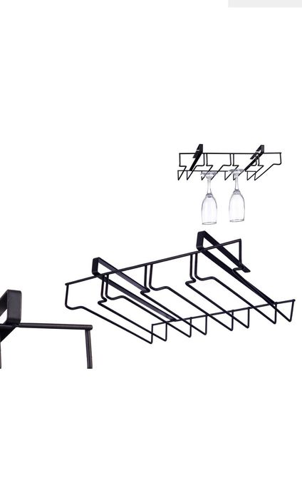 Suporte para copos em metal preto