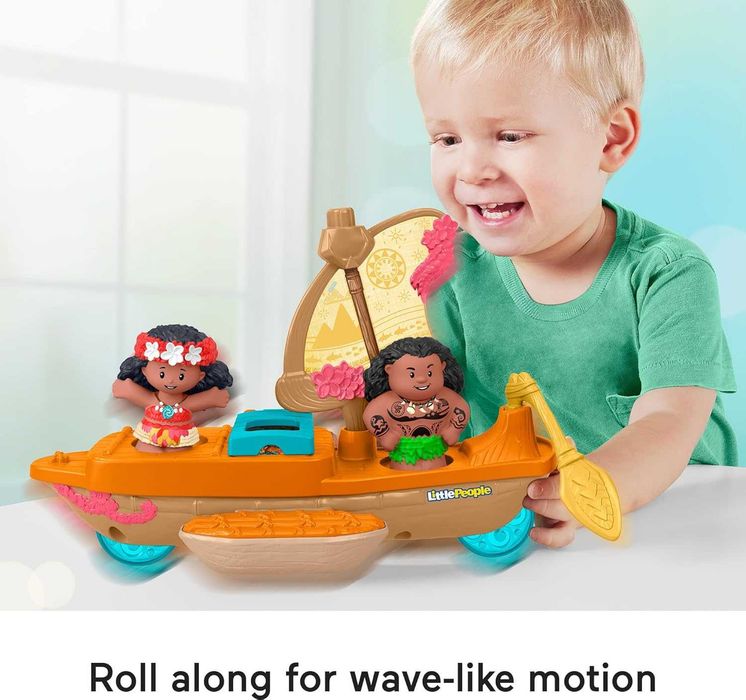 Набір Fisher-Price Little People Ваяна Princess Moana Моана та Мауї в каное фішер-прайс