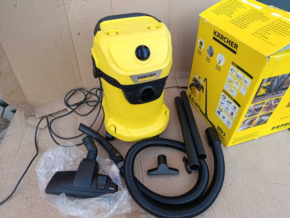 Odkurzacz warsztatowy przemysłowy Karcher WD3 1000W 17L Stan BDB