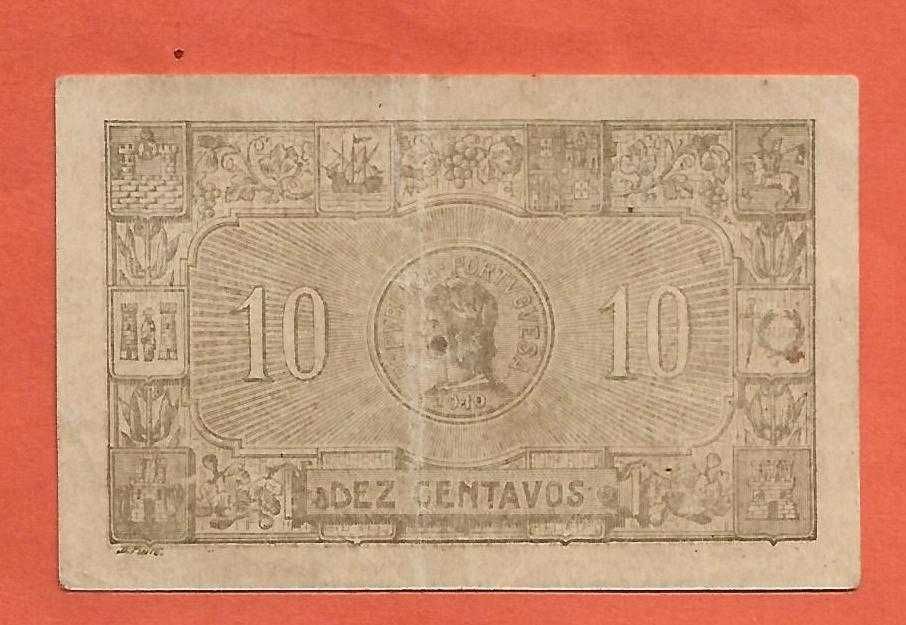 Cédula 10 Centavos Casa da Moeda