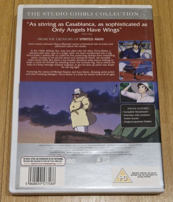 Dvd Porco Rosso de Miyasaky