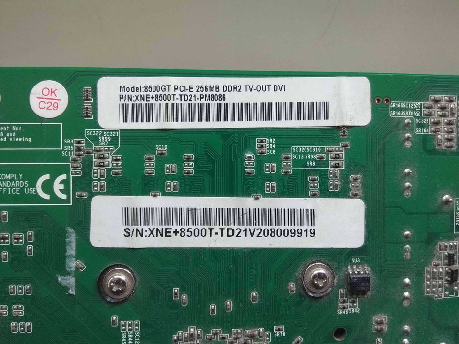 Видеокарта GeForce 8500GT PCI-E 256Mb TV-OUT DVI