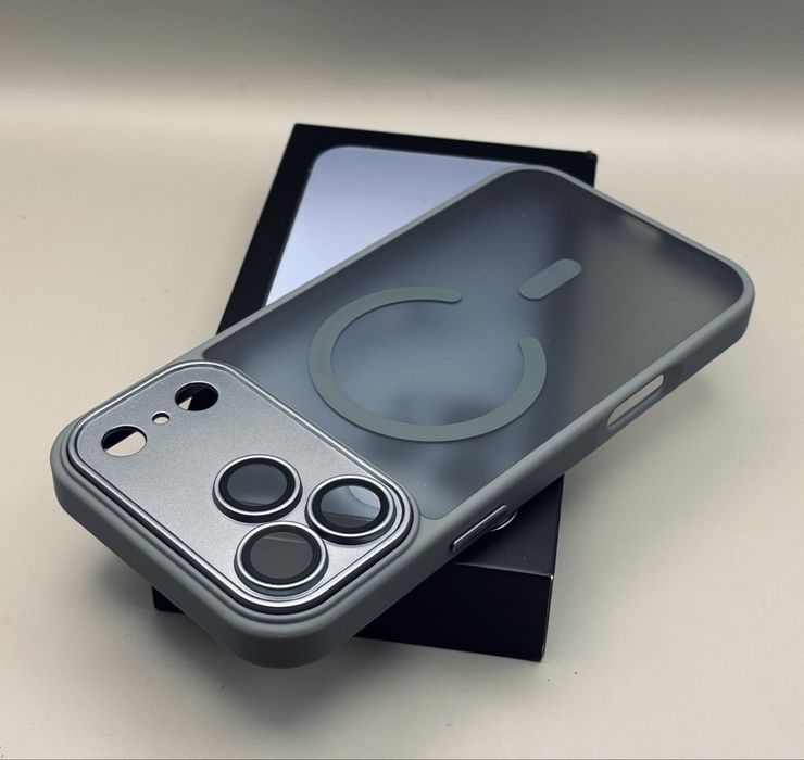 Матовый чехол iPhone 17 Pro Silver MagSafe, 17 Pro Orange MagSafe, 17 Pro Max Black, 17 Pro Blue MagSafe, полная защита блока камер