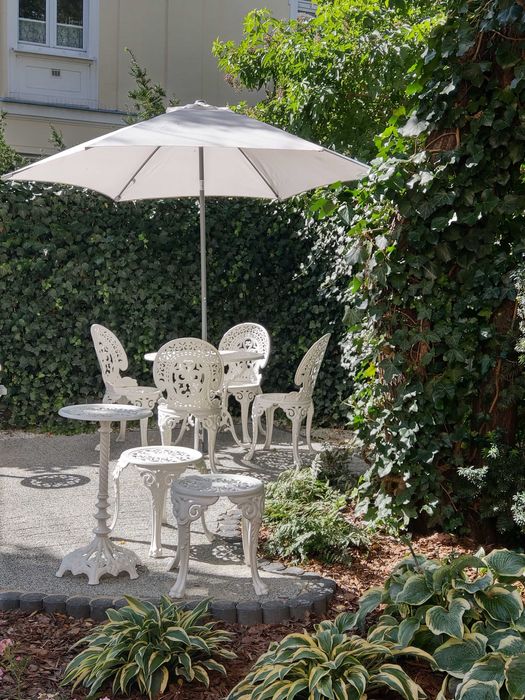 meble ogrodowe żeliwne  tarasowe Stuhl Gartenmöbel zestaw