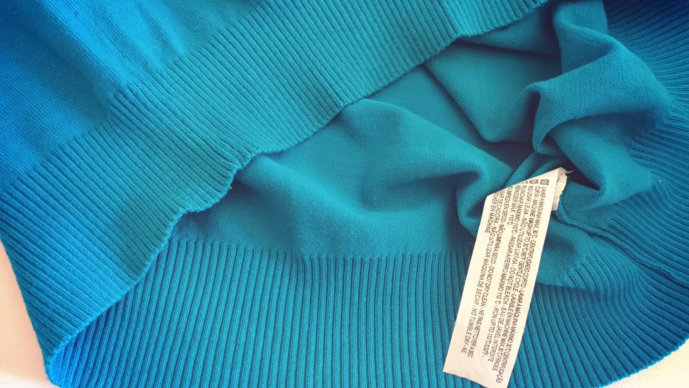 Casaco azul turquesa