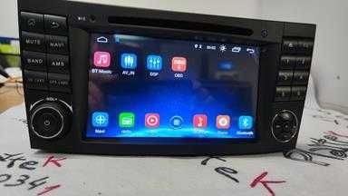 Radio 2 DIN Android 14 para Mercedes Classe E W211 - CD DVD Novo