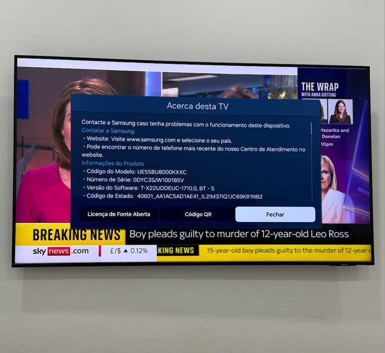 TV Samsung 55 polegadas 4K