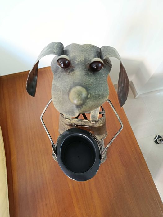 Estrutura Metálica Cão - Decoração ou Vaso