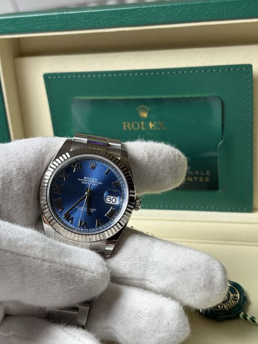 Rolex datejust 126334 roman blue dial 41mm