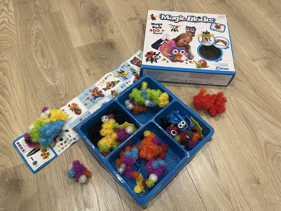 Гра липучка Magic Blocks 400+ конструктор мʼякий дитячий 3+