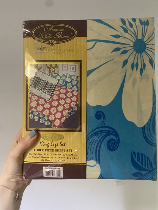 Three pieces floral sheet king size set425564358617354241