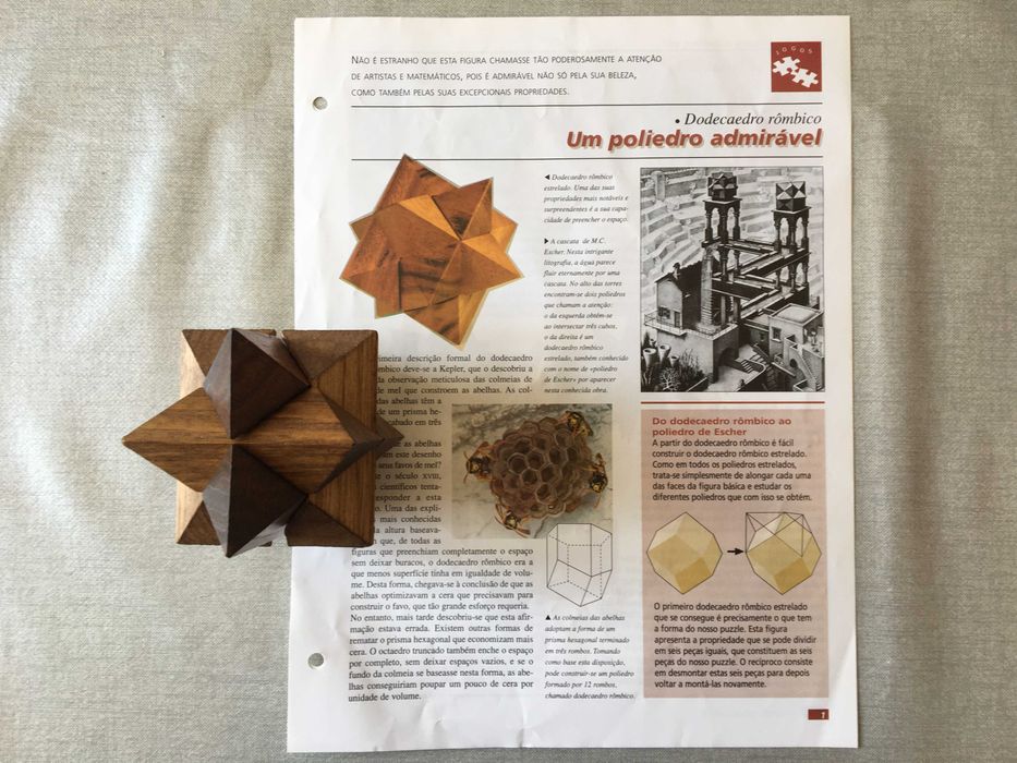 Coleção de 60 jogos de engenho com fascículos e 2 dossiers de aquivo