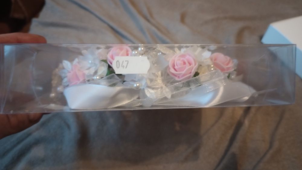 Sukienka komunijna + bolerko + torebka + wianuszek