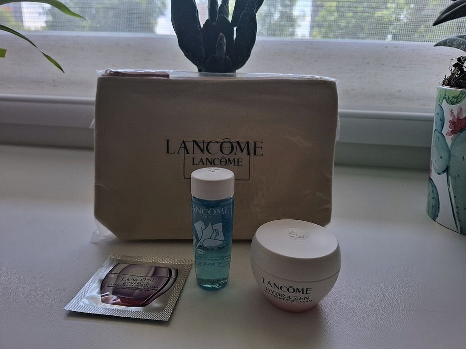 Zestaw kosmetyków Lancome z kosmetyczka! Hydra zen cream, Bi-Facil płyn
