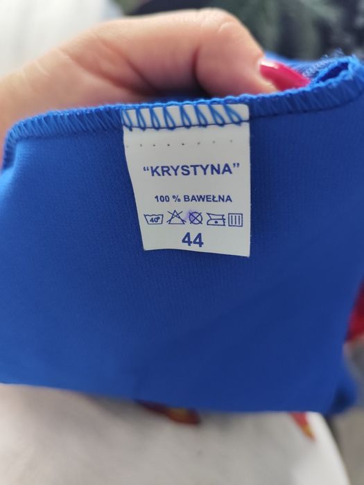 Elegancka i stylowa chabrowa sukienka 42