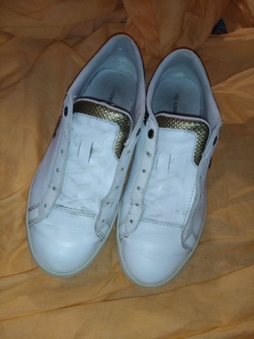 Кроссовки женские лакоста белые 37 кожанные lacoste