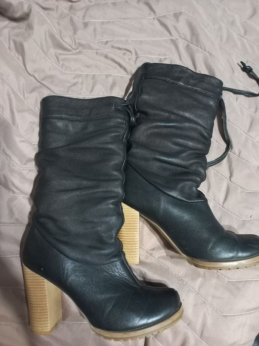 Жіночі сапоги зима шкіра