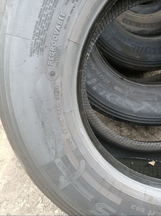 Opony TIR 385/65r22.5 naczepa Bridgestone Duravis używane m+s