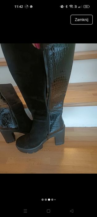 Kozaki na zamek obcas