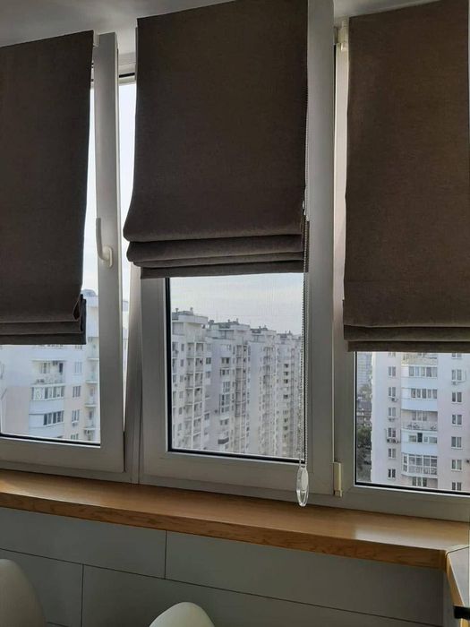 Цех з пошиття тюлю та штор Римські штори на прямі та косі вікна