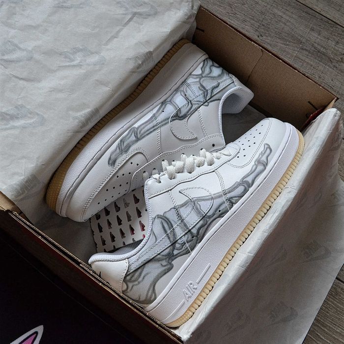 Мужские кроссовки Nike Air Force 1 Low QS 'Skeleton' Размеры 40-45