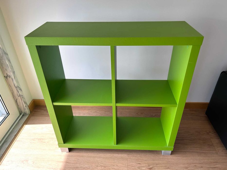 Armário / Estante Verde 4 Módulos Moviflor - Bom Estado