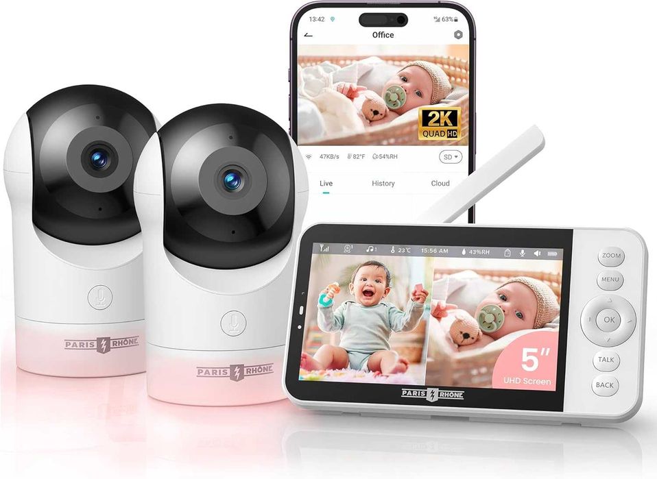 Відеоняня PARIS RHÔNE Split-Screen з 2-ма камерами