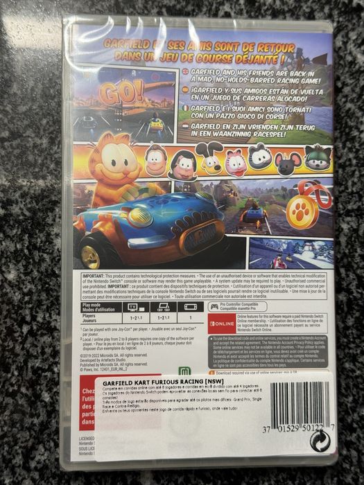 Jogo Garfield Kart Furious Racing - Novo