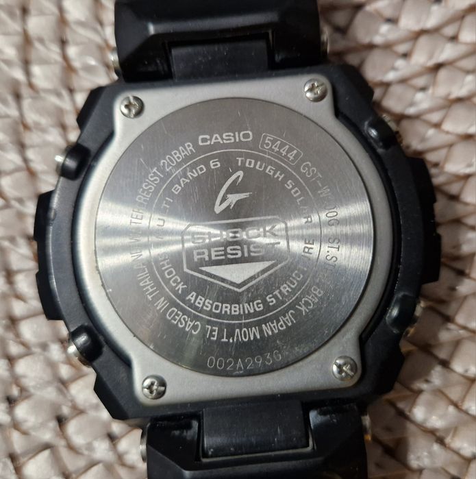 Casio G-Shock GST-W100B RADIO+SOLAR / pasek RED