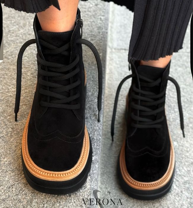 Зимние ботинки на меху Verona brand 39 размер замш