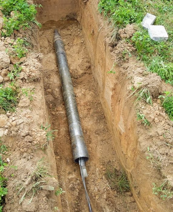 Przeciski pod drogami,  , usługi minikoparką Yanmar , przyłącza