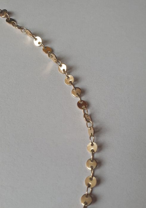 Łańcuszek choker blaszki kółeczka chocker
