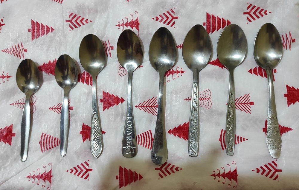 Чайні ложки в асортименті, чайные ложки, ложка кофейная, дерев'яні