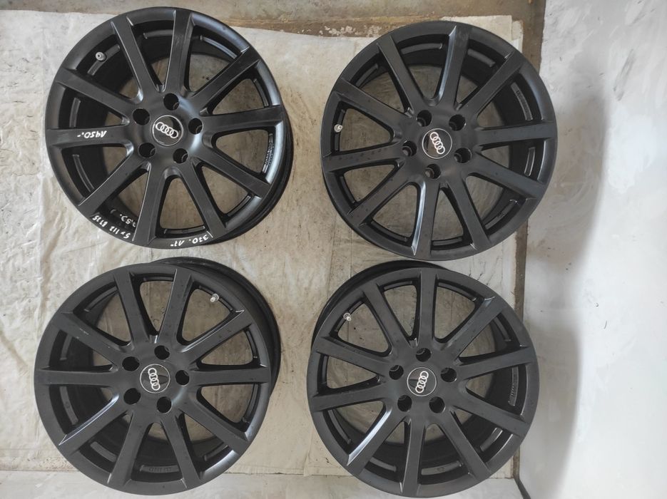370 Felgi aluminiowe AUDI R 17 5x112 Bardzo Ładne Czarne