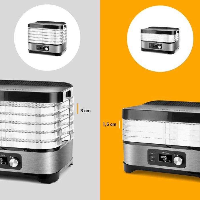 suszarka do grzybów owoców warzyw termoobieg timer pojemna 450w 5x