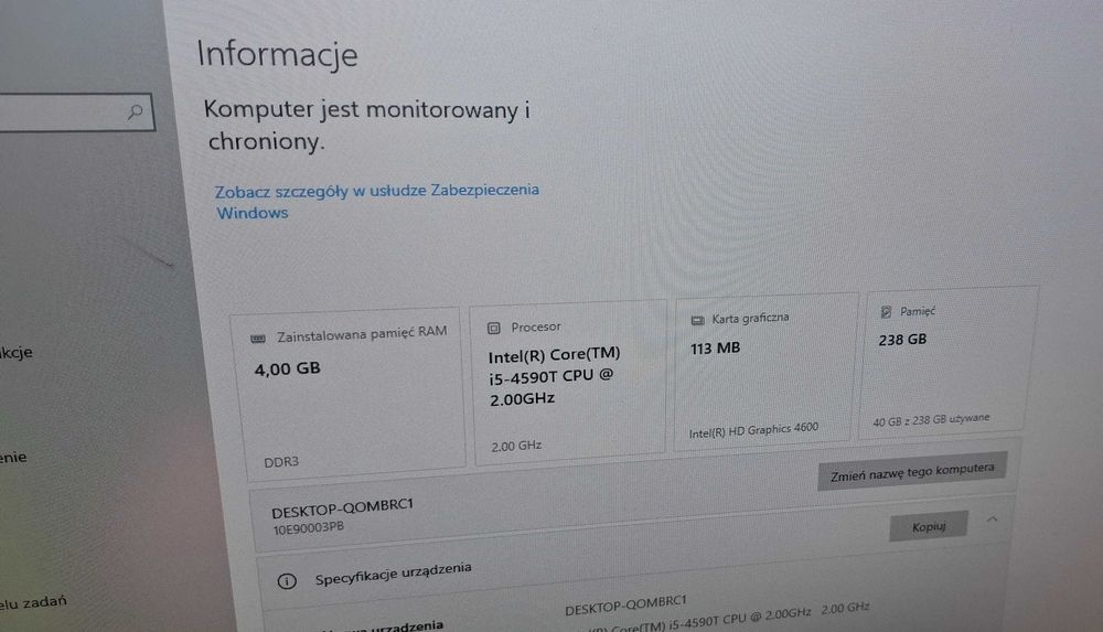 Minikomputer Lenovo M83 Tiny i5 SSD Windows 10