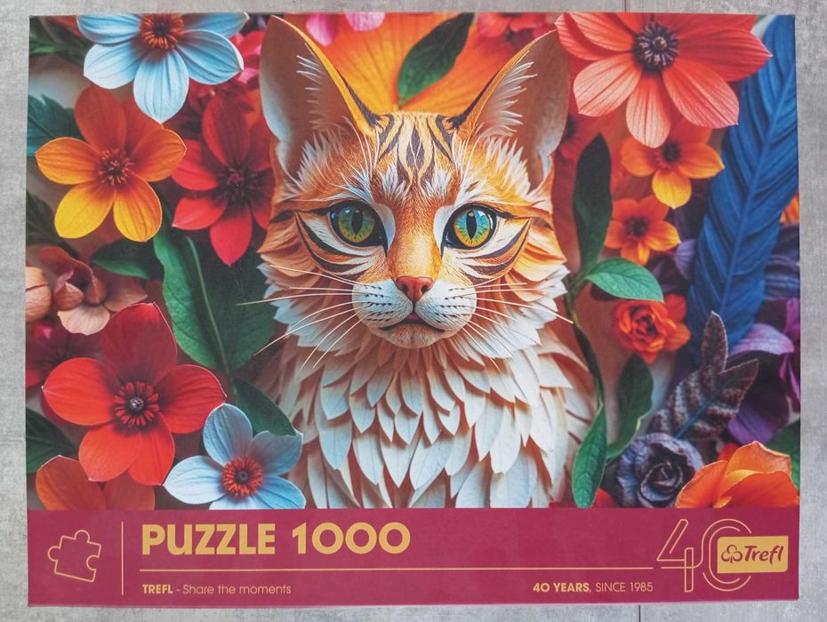 Puzzle Trefl 1000 - Paper Art Kot