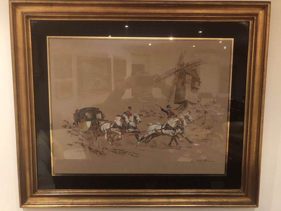 Par de guaches emoldurados