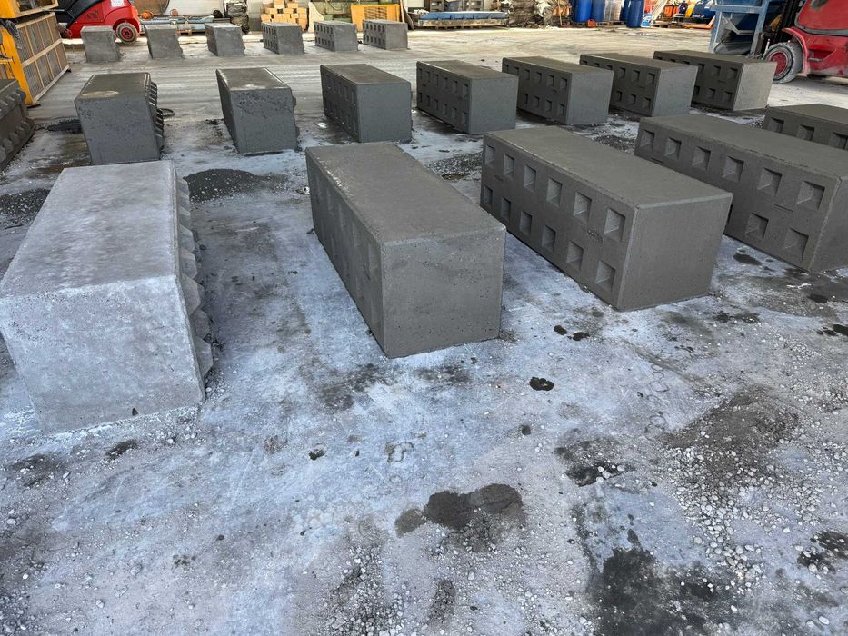 Bloki betonowe na wpusty modułowe systemowe 120x60x60 mur oporowy C25/30 C30/37 TRANSPORT