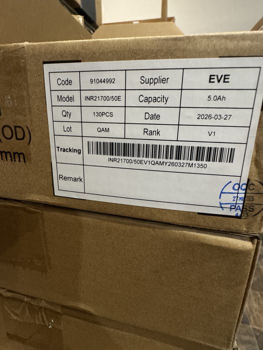 Акумулятор EVE 21700 50E 5000mAh Grade А