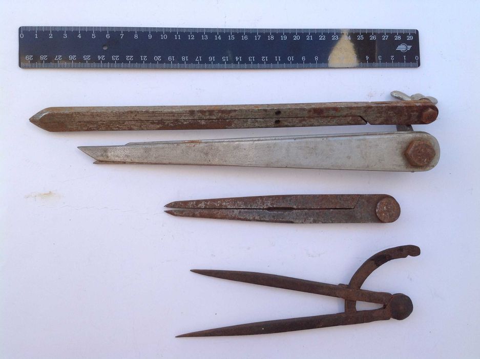 Циркуль цена за 4 шт слесарный разметочный токарный замерочный СССР