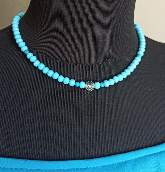 Намисто чокер, річкові перли, в позолоті, авторська робота