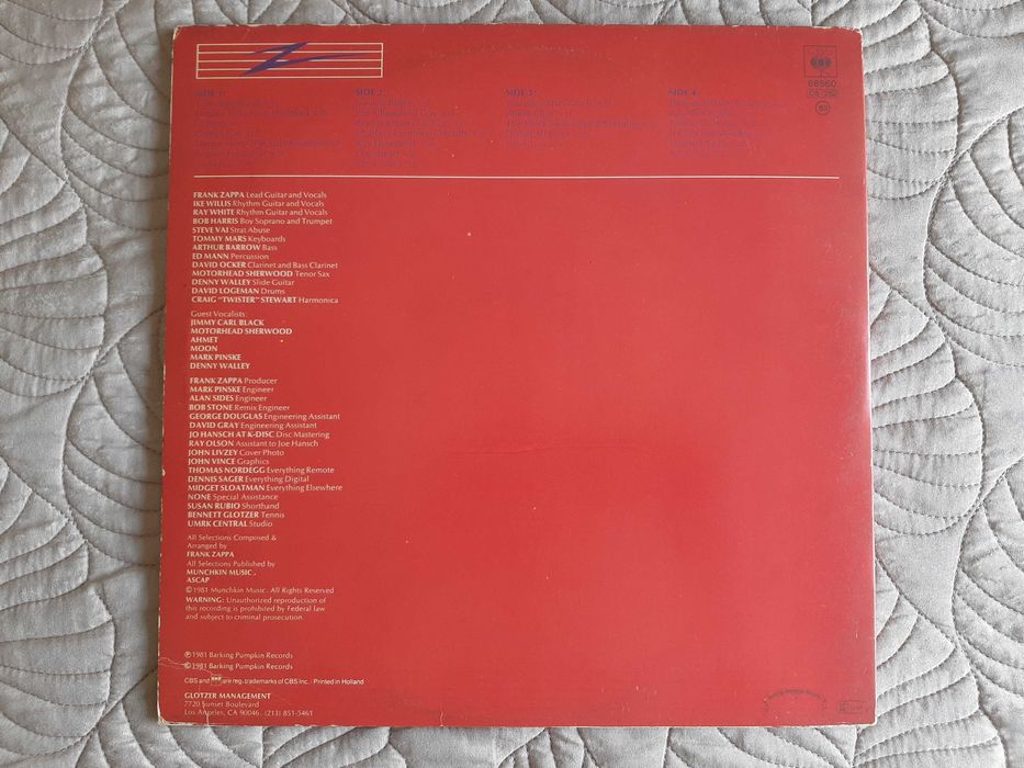 Frank Zappa - You Are What You Is - Europa - 2 x Vinil LP