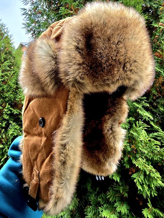 Ocieplana czapka zimowa uszatka brązowa nowa Wyprzedaż !