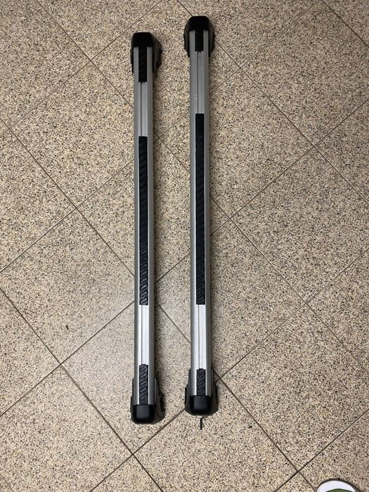2 Barras e fixações THULE para bicicleta, compatível com a maioria dos