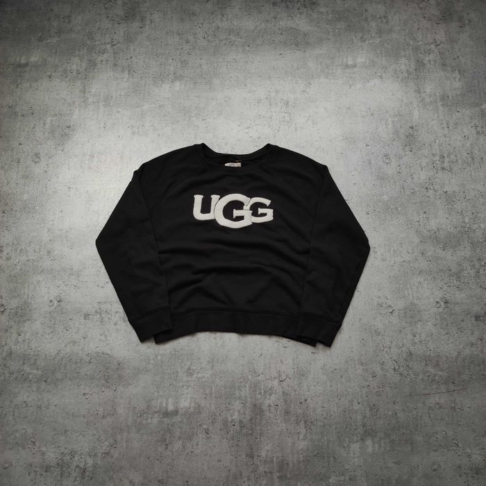 DAMSKA Bluza PREMIUM Czarna Logo 3D Misio UGG Crewneck Sweterkowa